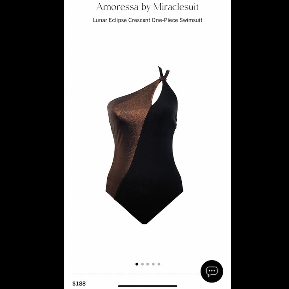 NWT - AMORESSA SWIMWEAR BY MIRACLESUIT LUNAR ECLIPSE ONE PIECE SWIMSUIT - SIZE 8 - Picture 5 of 16